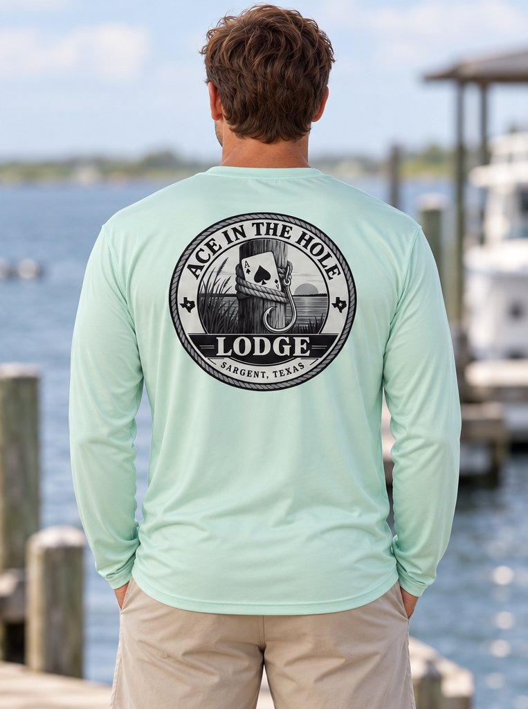 Ace in the Hole Lodge A4 Performance Sun Shirt — Seafoam