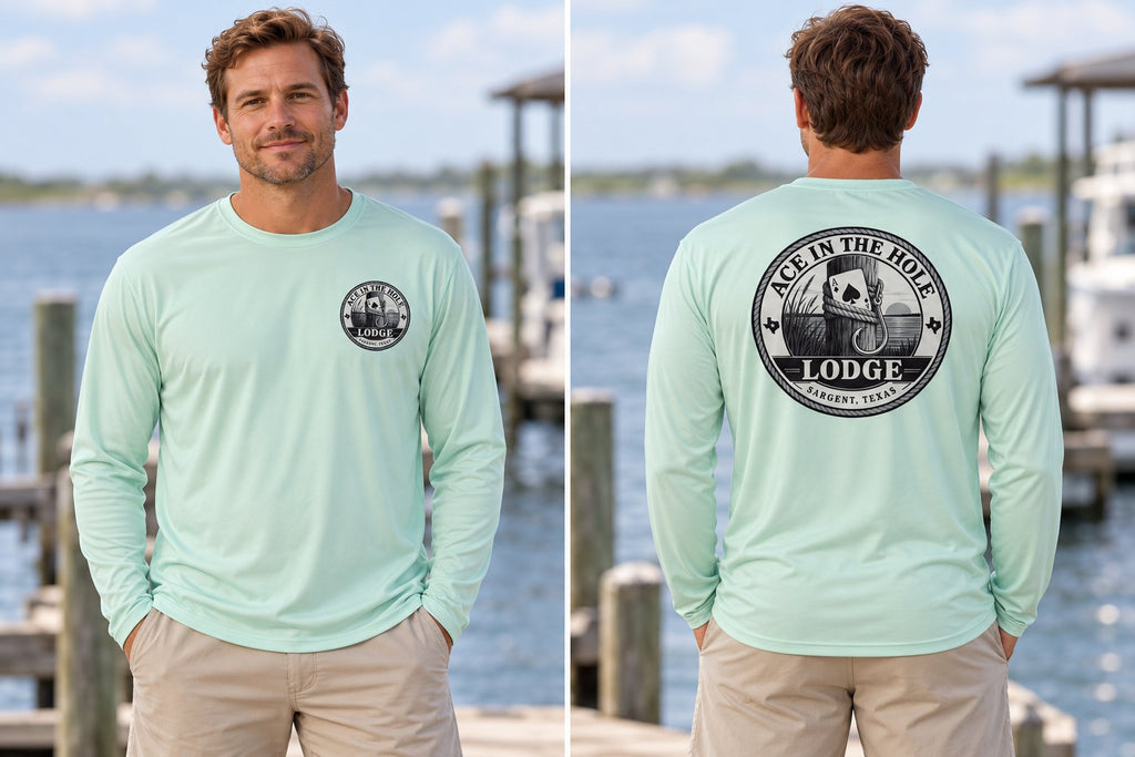 Ace in the Hole Lodge A4 Performance Sun Shirt — Seafoam