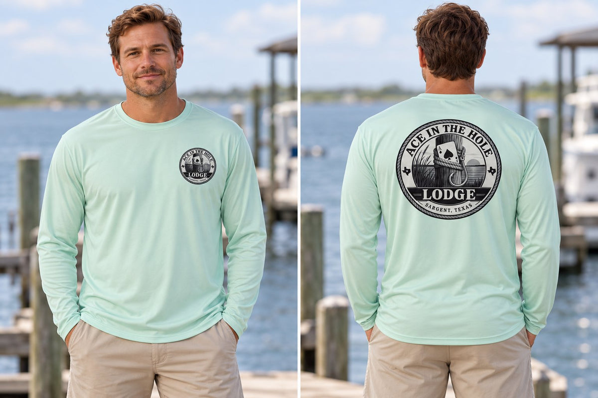 Ace in the Hole Lodge A4 Performance Sun Shirt — Seafoam